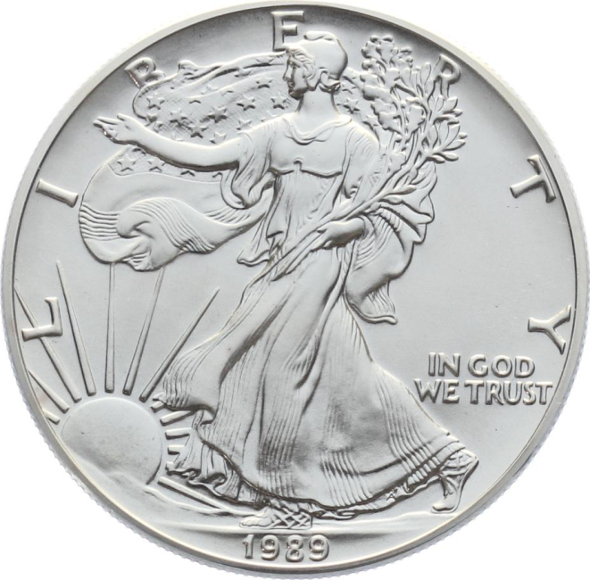 USA 1 Dollar 1989 Silver Eagle - 1 Unze Feinsilber